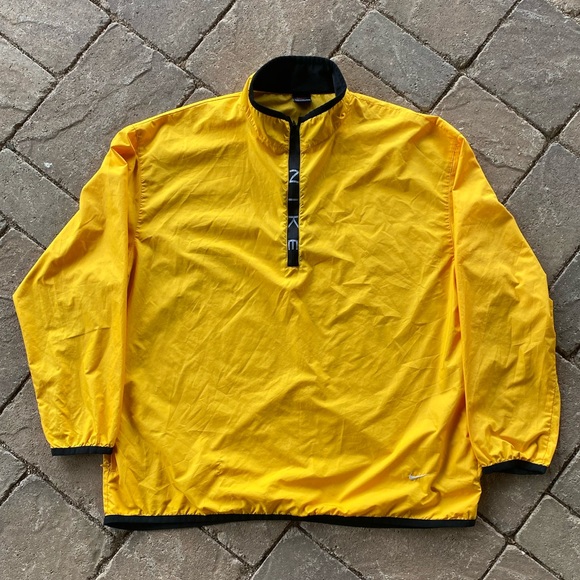 yellow nike windbreaker